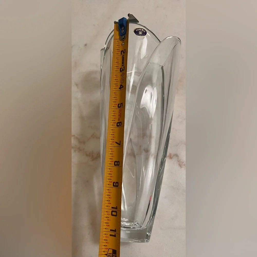 Vintage Globus Crystal Tulip Shape Bohemian Vase Elegant HIGH Quality HEAVY
